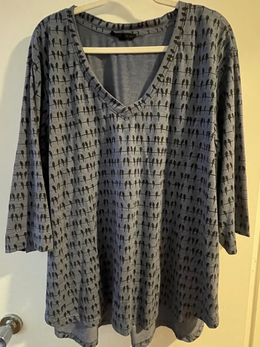 Soft Blue and Black Tunic